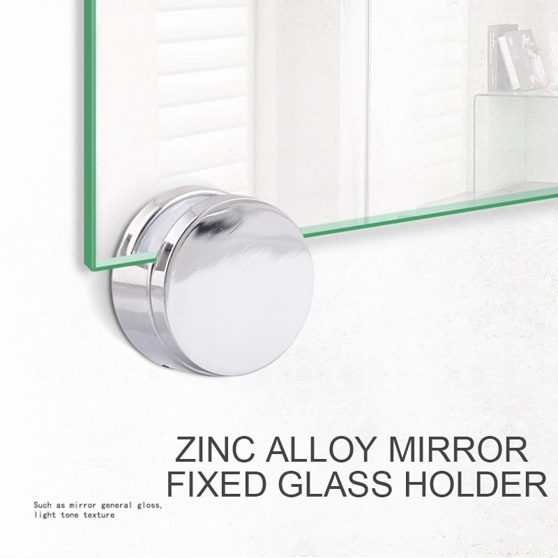 Kit di montaggio per specchio senza cornice, supporti per specchio in lega di zinco, staffe di montaggio per specchio, clip per vetro, morsetti per specchio da bagno.