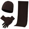 Unisex Knitted Scarf  Hat and Gloves Set Stretch Hat Scarf and Mitten Set