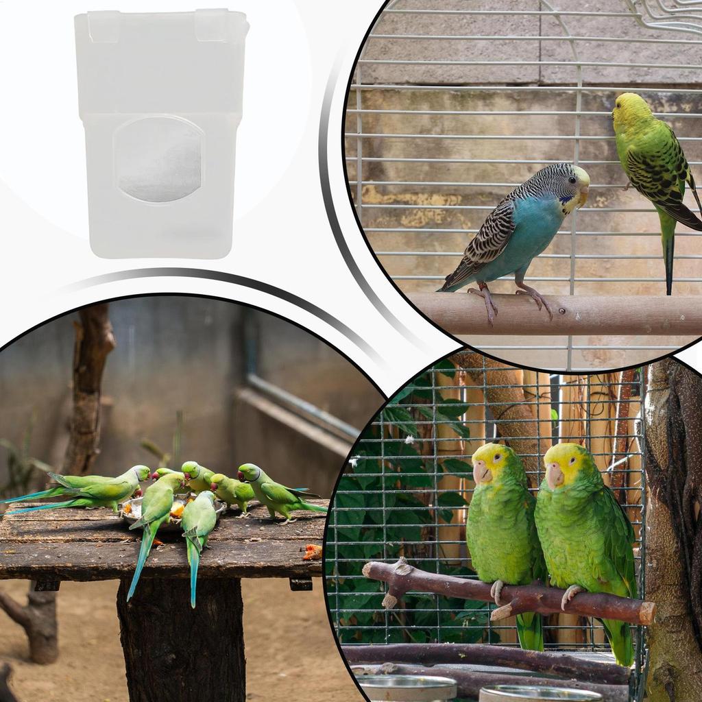 Automatic Bird Feeder Weatherproof Anti-Splash Food Dispenser Pet Bird Cage Feeder For Parakeet Cockatiel Canary Conure Cockatoo