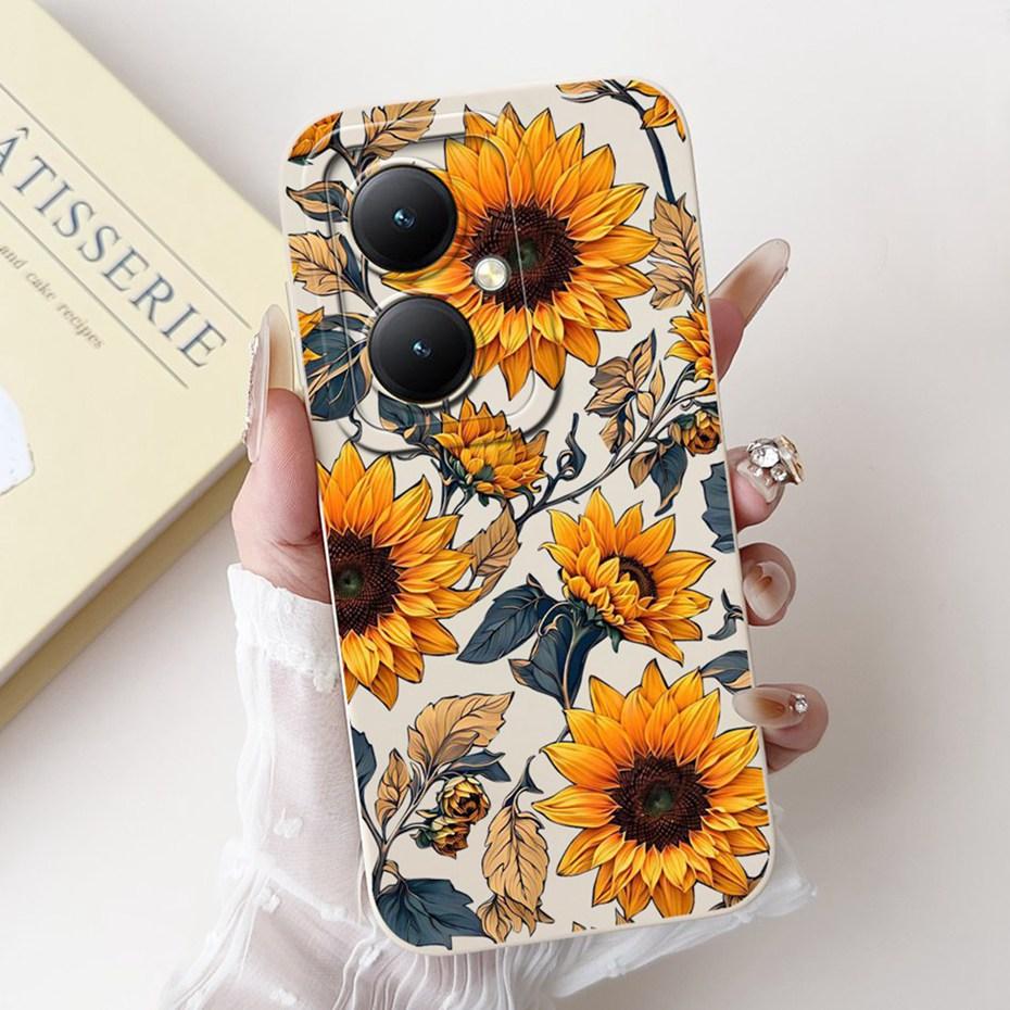 For Vivo Y35+ Y35m+ 5G Lens Protective Phone Case For Vivo Y35Plus Y35M Plus 5G Lovely Pattern Soft Silicone Jelly Cases