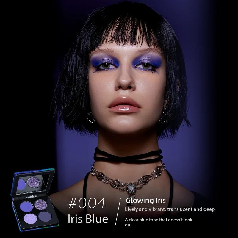 

Kaleidos Glitter Eyeshadow Makeup Palette 4 Colors High Pigmented Shimmer Glitter Eye Shadow Make Up Illuminator Pallet Gift Set 004