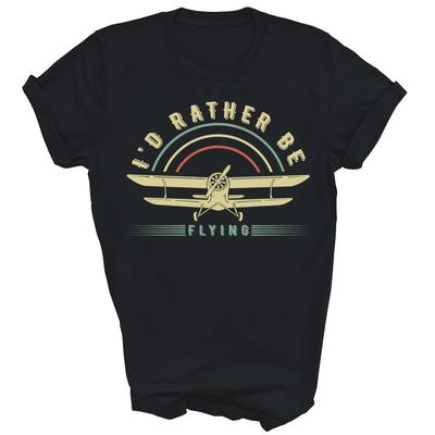 Lustiger Pilot Ich wäre lieber beim Fliegen Flugzeug Unisex Shirt Geschenk