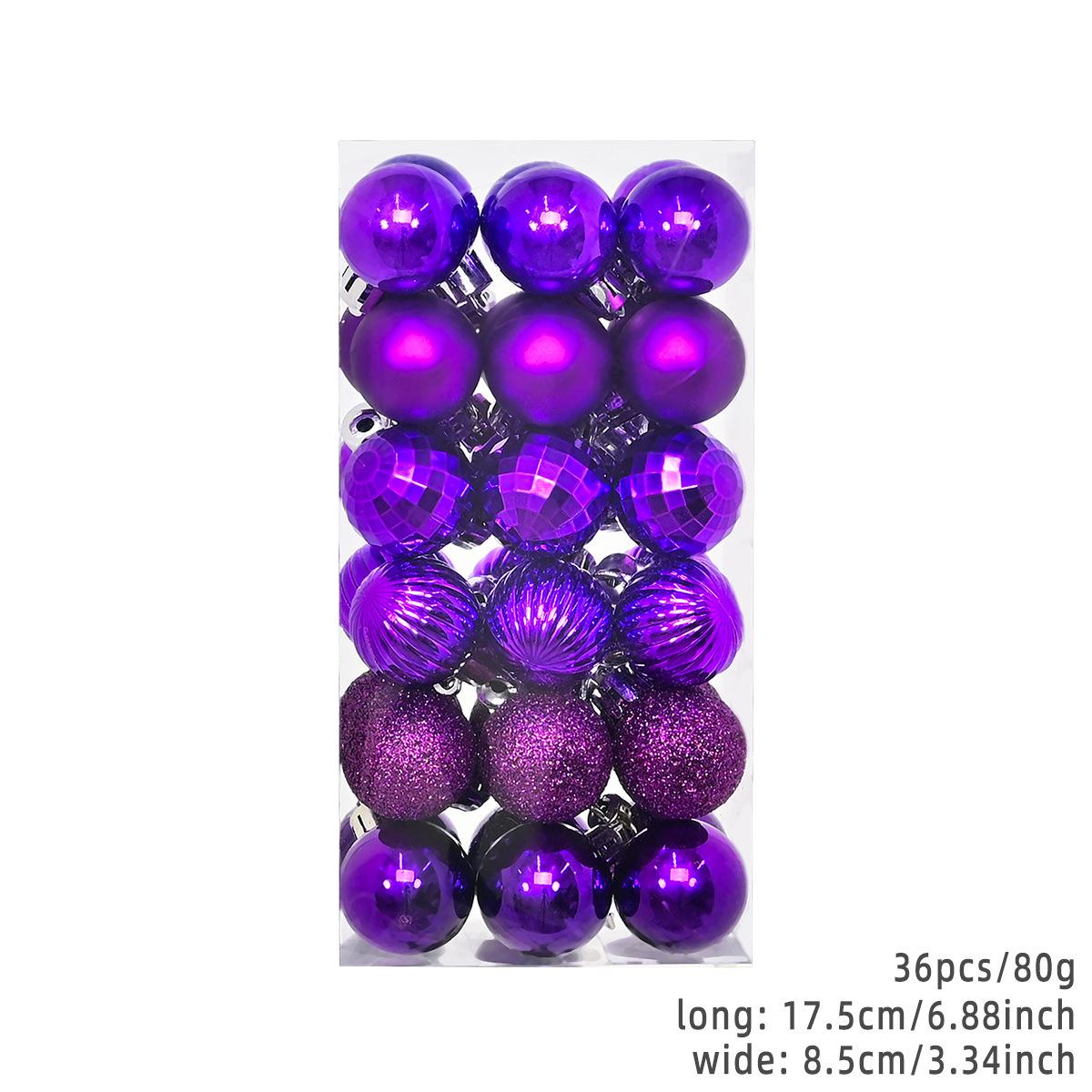 

Electroplated Christmas Tree Decorative Hanging Balls, 3cm, Set of 36