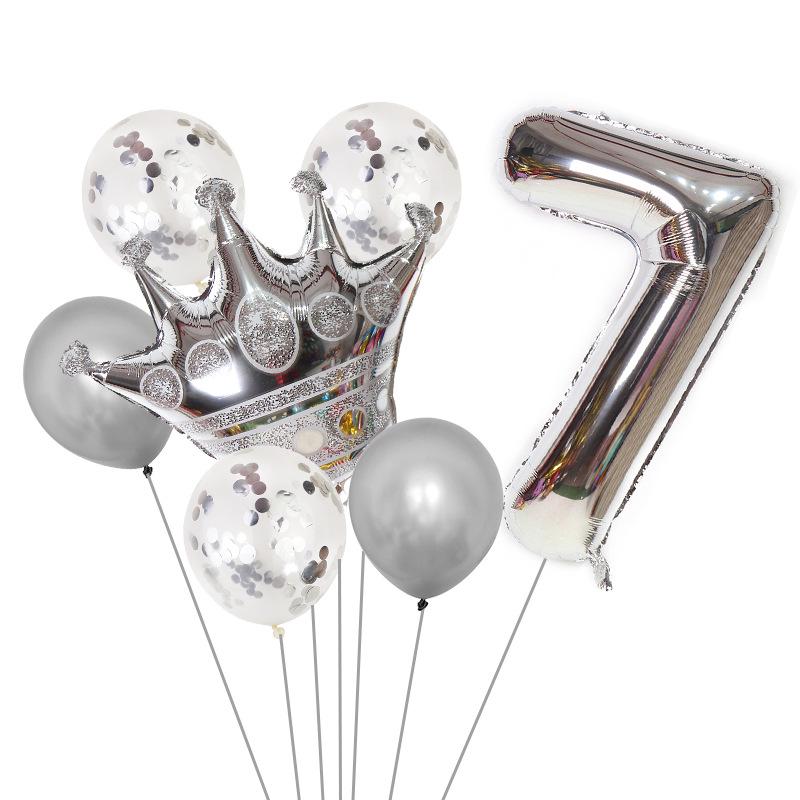 Gold Crown Balloon Set for First Birthday Party Decorations