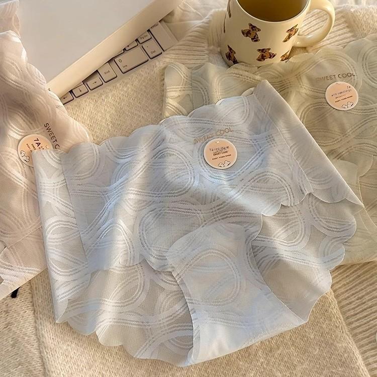 Confezione Estiva da Donna Lusso Leggero Senza Tracce sul Fianco Seta Ghiacciata Sensazione Fresca Aria nella Vita Alta Vita Slip