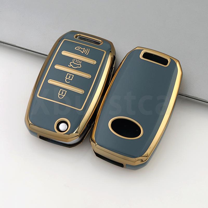 3/4 Buttons TPU Car Key Case For Kia Rio 3 K2 Ceed Cerato K3 Sportage 4 Picanto K5 Optima Sorento Forte Stinger 2017 2018