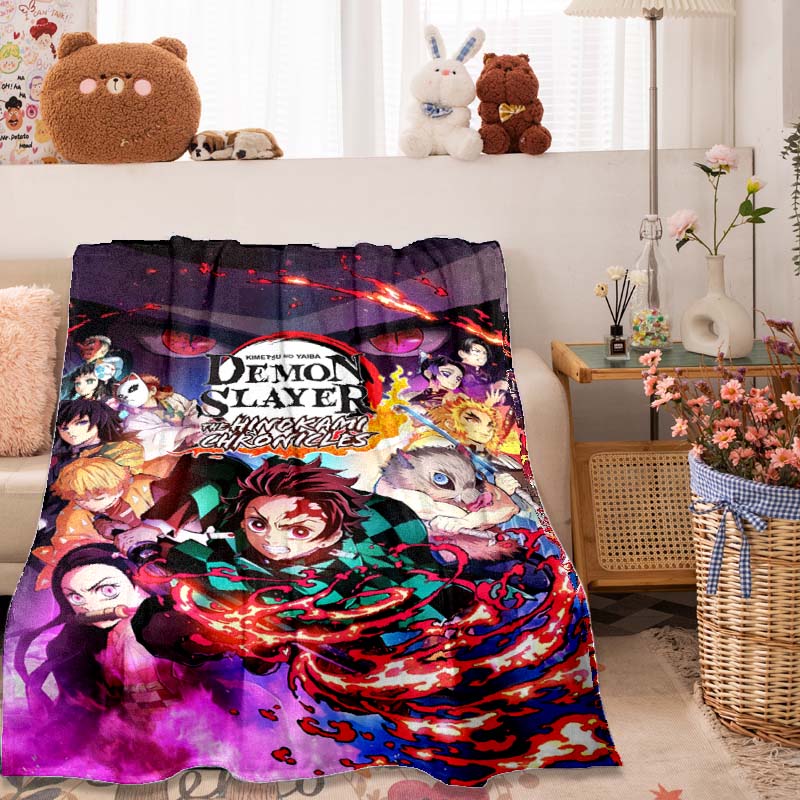 

The Anime-themed Kimetsu No Yaiba Blanket Is Perfect for Naps, Sofas, Living Rooms, Offices, Bedrooms, and Other Similar Spaces. 180x230cm