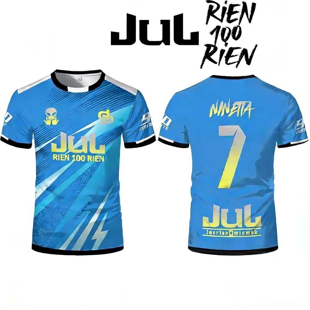 Nuova T-shirt Stampata JUL Toto Ninetta Uomo Donna Hip Hop Traspirante Abbigliamento per Allenamento Calcio Maglia Sportiva per Adulti e Bambini