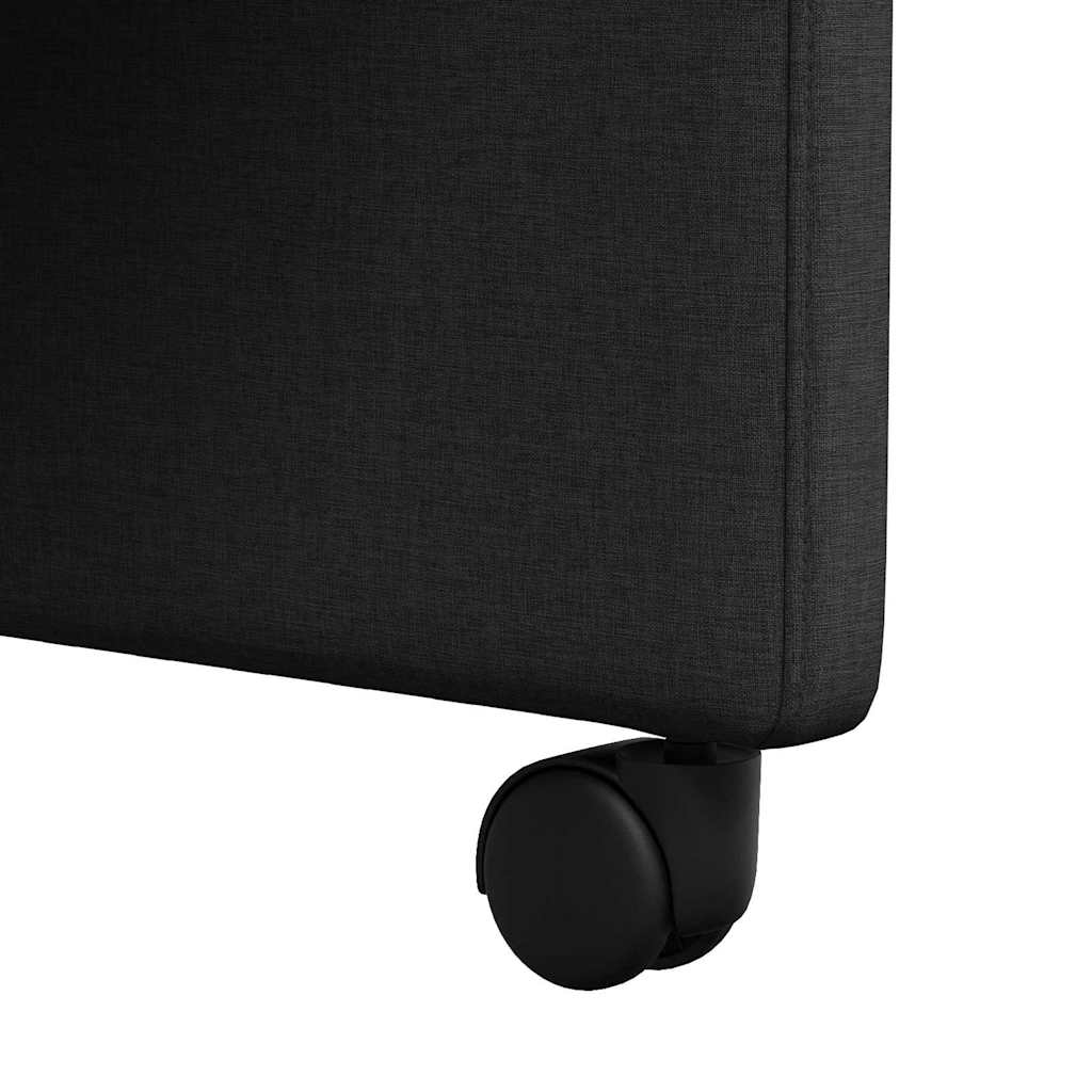 Dining Chairs with Casters 2 pcs Black 58 x 65 x 94 cm Fabric