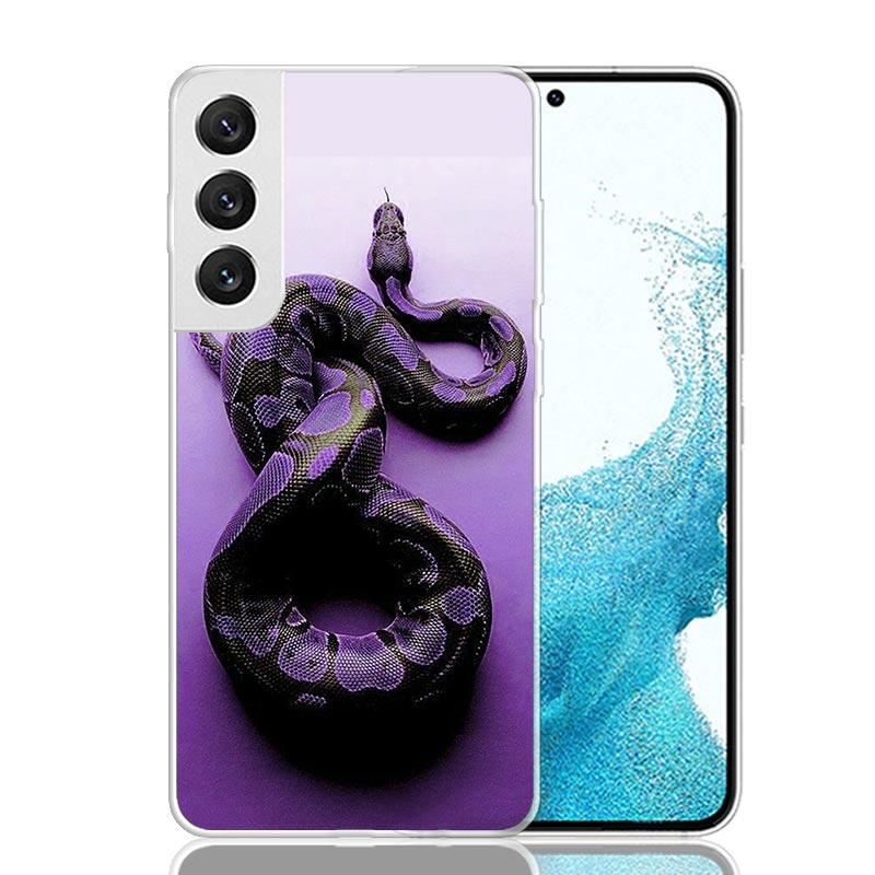 Animal Leather Snake Scales Phone Case For Samsung Galaxy S26 Ultra S23 S24 S25 Edge S20 FE S21 S22 Plus Soft Print Shell Cover