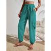 Women's Casual Comfortable Workwear Pants with Pockets New Design Solid Color
