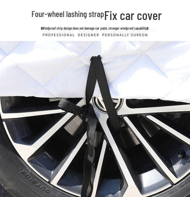 Thickened Northeast Cotton Car Cover: Winter Protection Against Freezing, Frost, Snow, and Hail