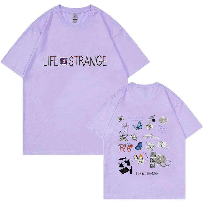 Hot Game Life Is Strange Logo Print Tshirt Unisex Women Casual Oversized Crewneck T Shirts Male Fashion Vintage Tshirt Streetwear
