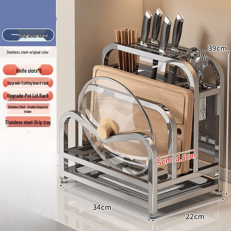 LETSFIND 316 Stainless Steel Kitchen Knife & Utensil Holder