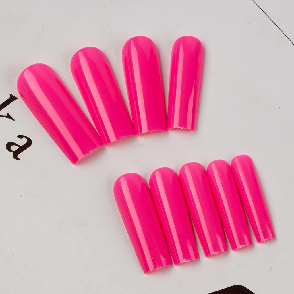 600 Pieces Of Seamless Transparent Extended Square Nail Pads, Full Stickers Of Fake Nails, Natural Color Wearing Nail Generation