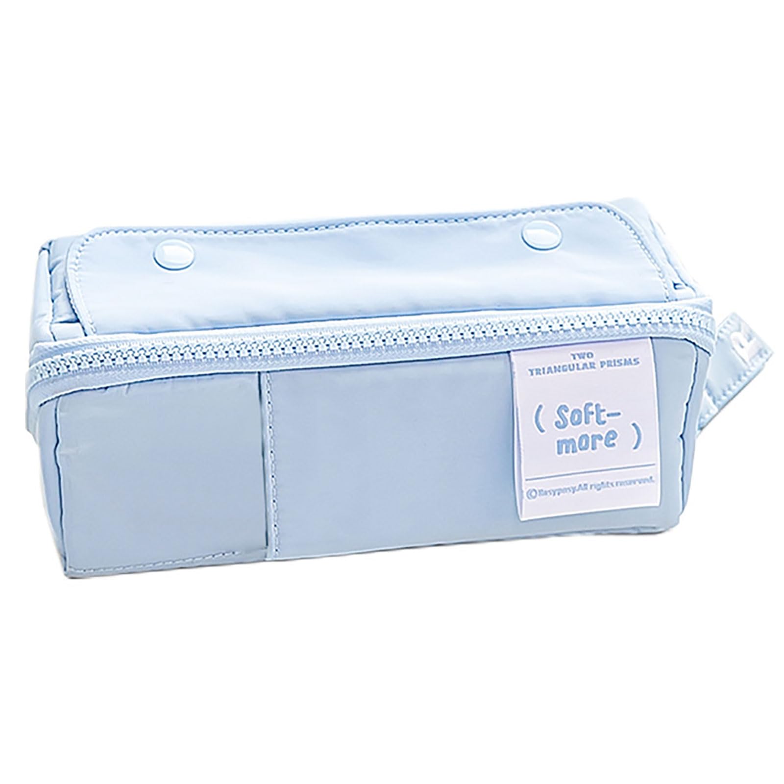 

MORYTRADE Pencil Large 8 Blue Case, Capacity, Soft, Pockets, синий