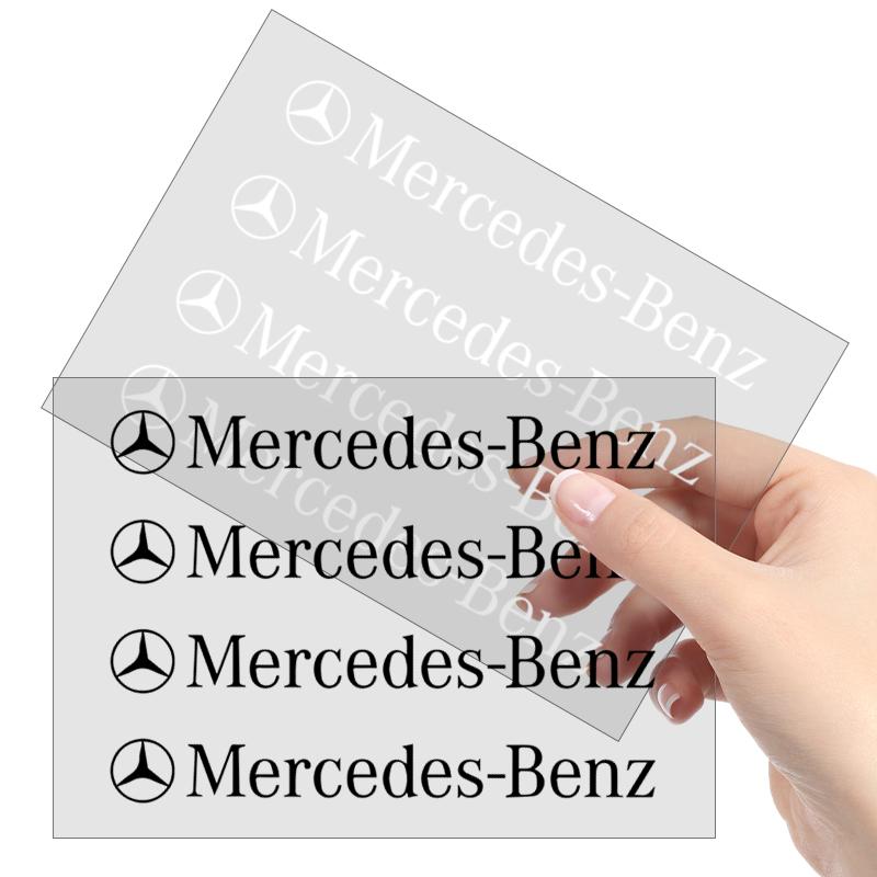 4Pcs Car Door Handle Stickers Tire Rear View Mirror Decals For Mercedes-Benz AMG C500 C200 C300 A B C E GLA CLA GLK GL ML GLE W204 W205 W211 W212 W213