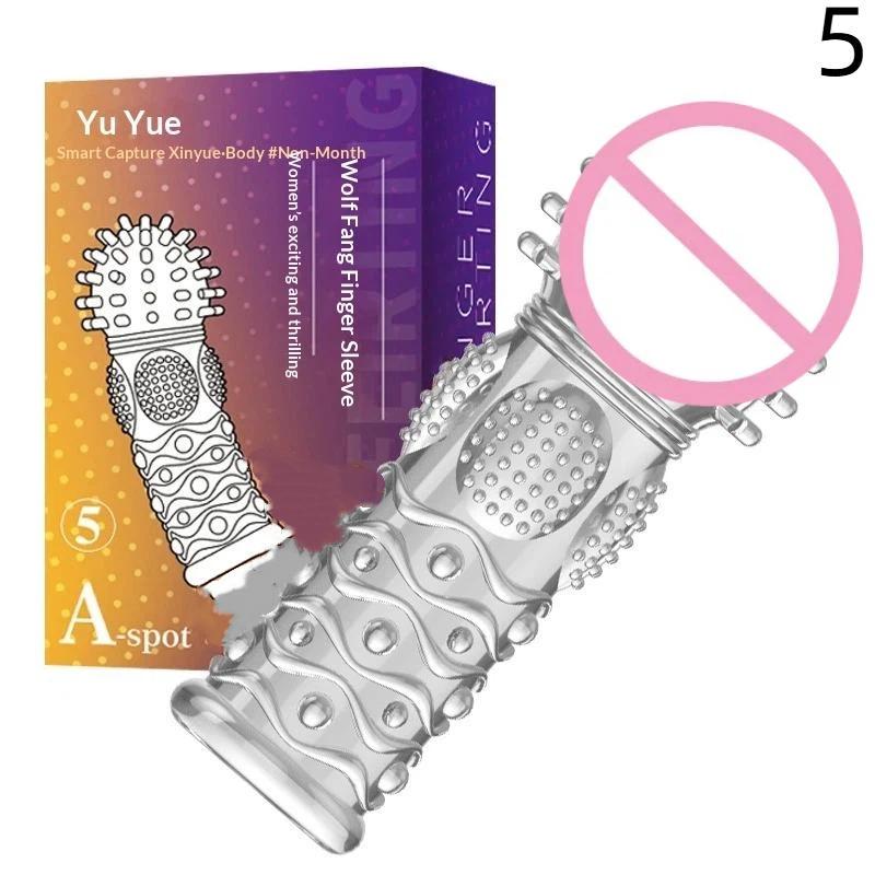 G Point Stimulation Finger Sleeves Clitoris Massage Sex Toys For Women Penis Rings Sex Delay Couples Games Delay Reusable Condom