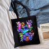 Lilo & Stitch Print Canvas Shoulder Backpack and Shopping Bag