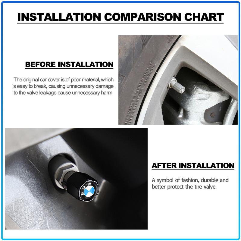 Fashion Car Tire Valve Caps with Car Badge Keyring Keychain Set For BMW M Performance 1 3 5 7 Series M3 M4 M5 M6 X1 X3 X5 X6 X7 E30 E34 E36 E39 E4