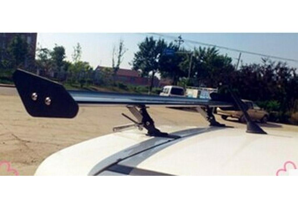 Universal No-Drill Black Aluminum Rear Spoiler for Sedans