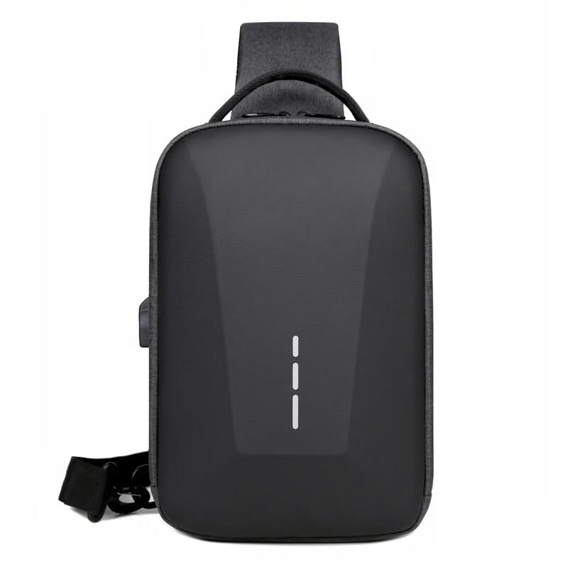 Li Shen Men s USB Hard Shell Chest Bag