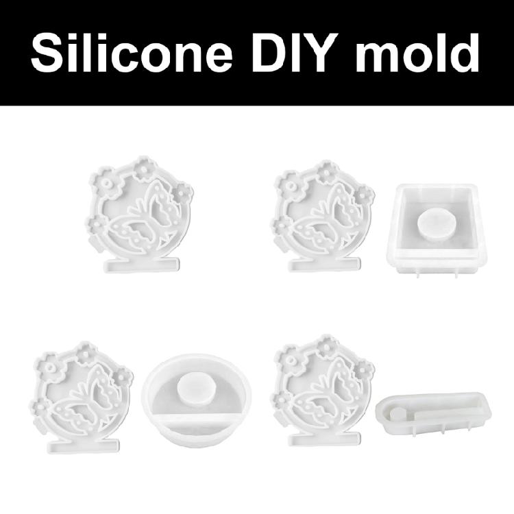 Easter Theme Candle Holder Molds, Easter Butterfly Candle Stand Molds with Base