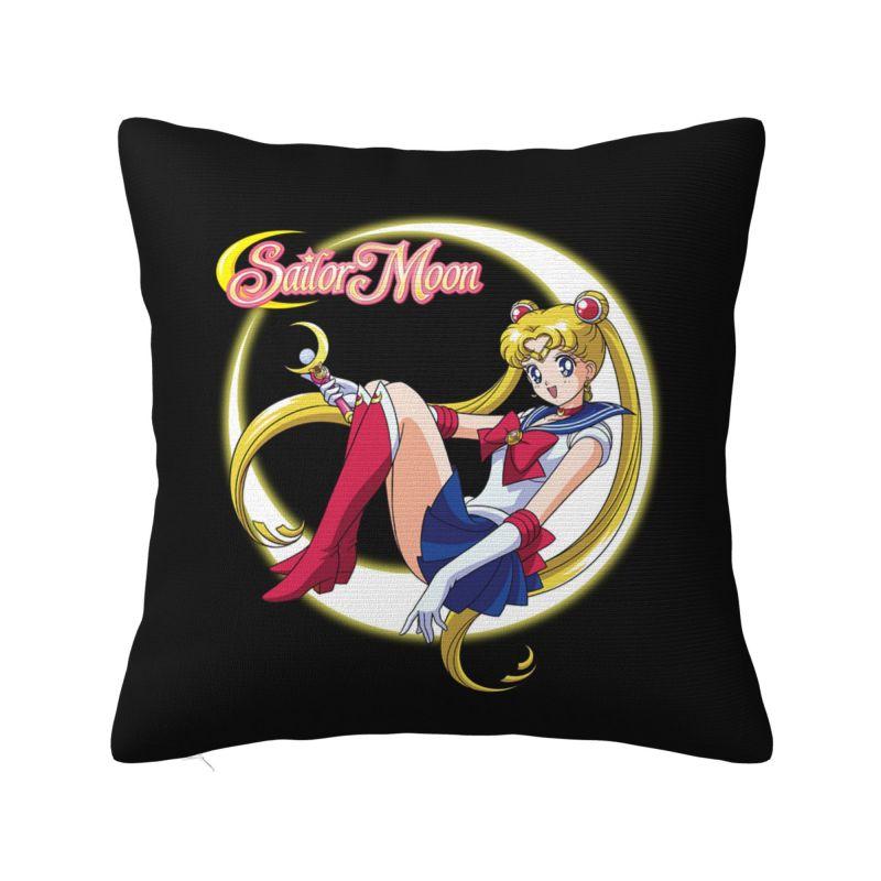 Custom Luxury Sailors Moon Cartoon Cushion Cover Soft Luna Cartoons Throw Pillow Case