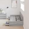 Bed Frame with Headboard Grey Sonoma 75 x 190 cm Engineered Wood