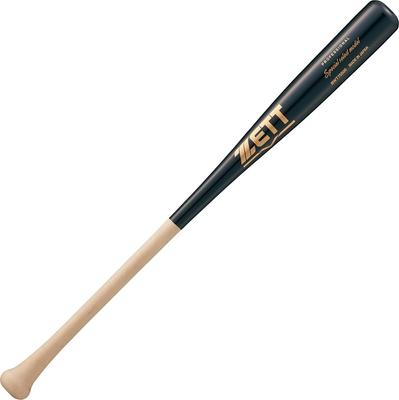 ZETT Ifjúsági baseball Softball ütő Speciális kiválasztott modell Fa 80cm 650g átlagos Natúr x Fekete Japán gyártmány BWT75500 (Hokkaido nyírfa) (1219GE)