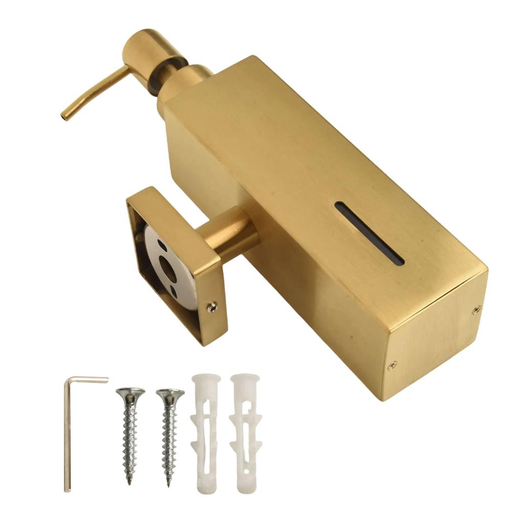 Wall Mount Soap Dispenser in Stainless Steel Designed to Minimize Waste While Dispensing Liquid Soaps Effectively 250ML