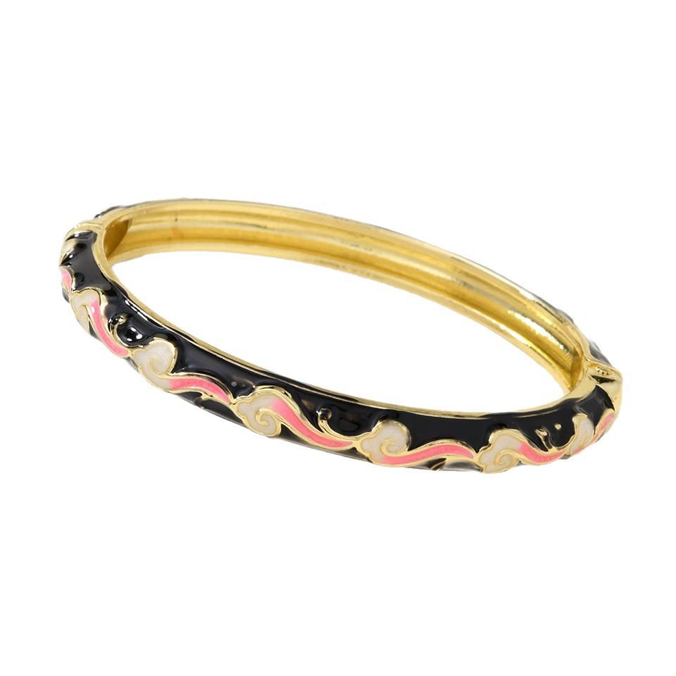 Retro Style Colorful Oil Drip Design Enamel Bracelet