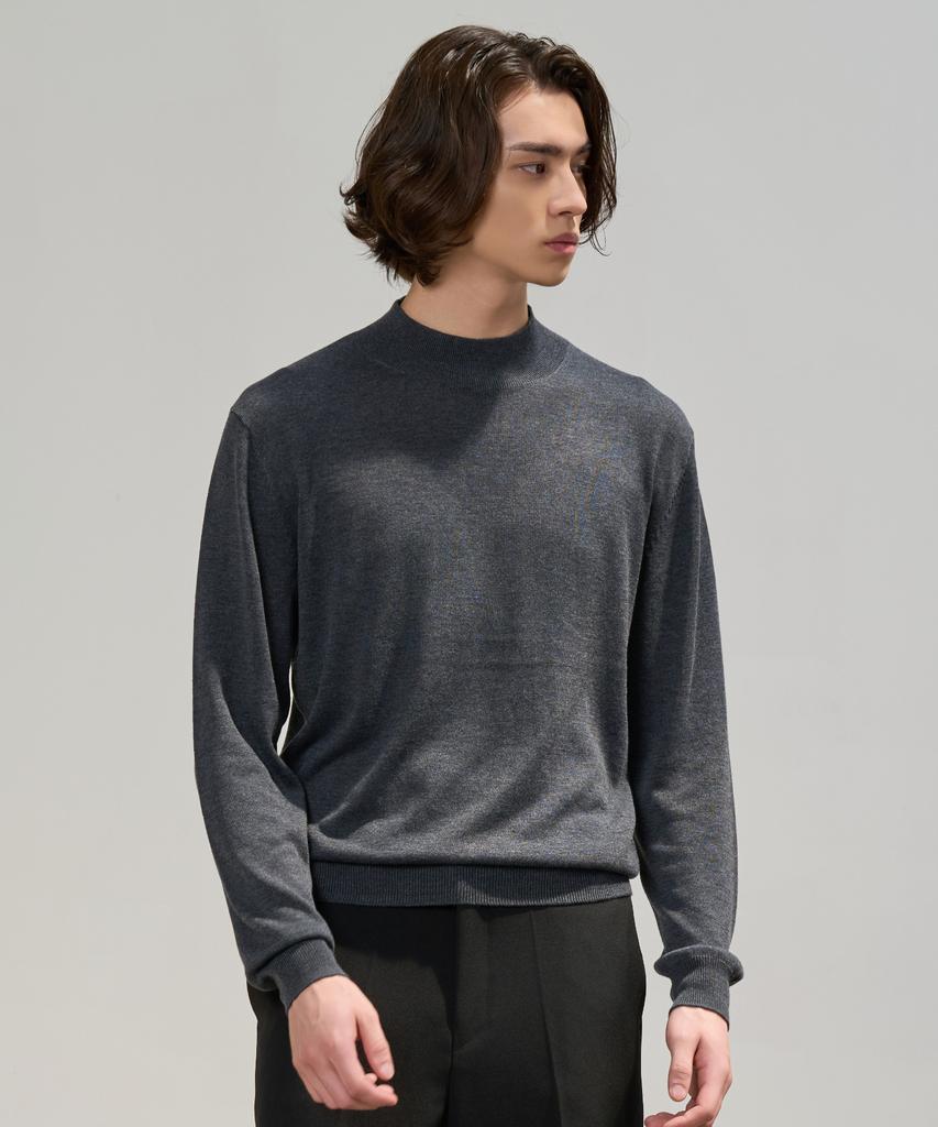 HYOJI Cashmere Blend Mock Neck Crop Knit (6 Colors)