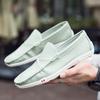 Leather Men Shoes Luxury Designer 2026 Casual Slip On Flats Penny Loafers Men Moccasins White Male Driving Shoes Chaussure Homme