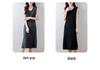 Autumn/Winter U-neck Waist-cinching Sleeveless 100% Pure Wool Vest Dress - Elegant, Fashionable, Slimming, Solid Color.