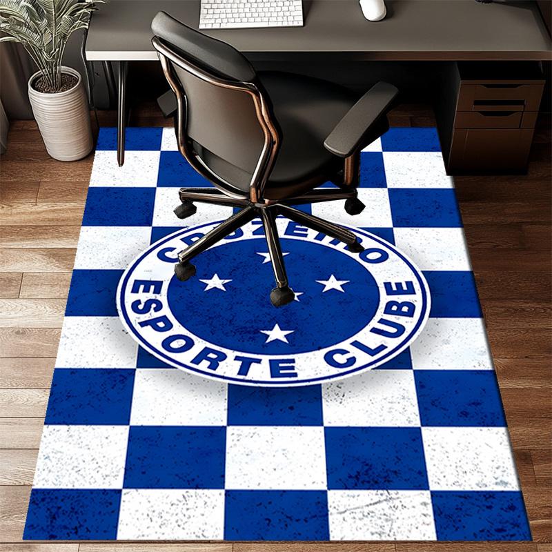 Cru-zeiro Esporte Club Crest Printed Office Carpet Chair Cushion Entryway Rug, Rugs for Living Room, Bedroom Christmas gifts