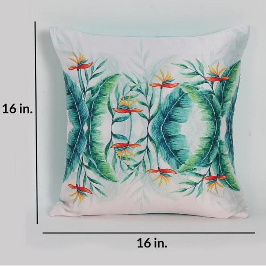 Potah na polštář KOKO MAISON INC Tropická zahrada z polystyrenu | Zapínání klopou | Digitální potisk