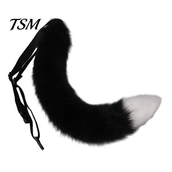 Super Soft Faux Fur Tail Japanese Style Fox Adjustable Belt Artificial Cat Furry Cosplay Costume Props Fluffy