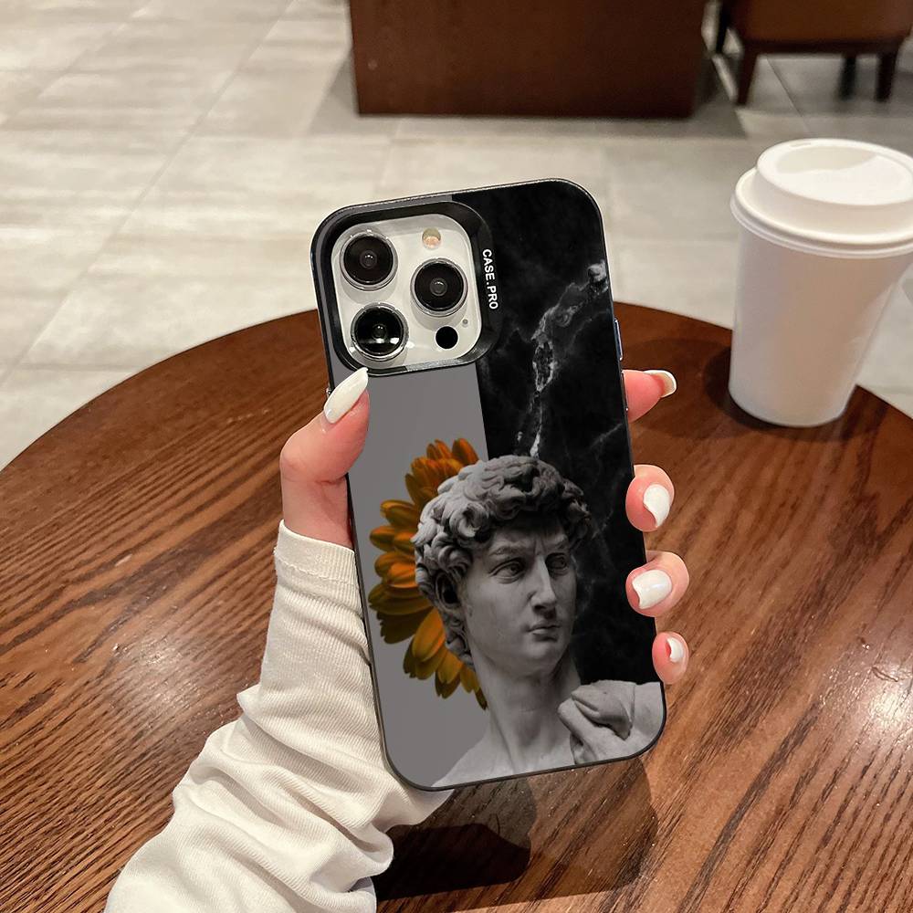 Aesthetic David Phone Case For IPhone 17 16 15 14 13 12 11 Pro MAX Matte Shockproof Back Anti Fall Matte Cover