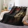 1PC Satan Print FlAannel Blanket, High quality Comfortable for All Seasons, Home Decor, Warmth and Comfort