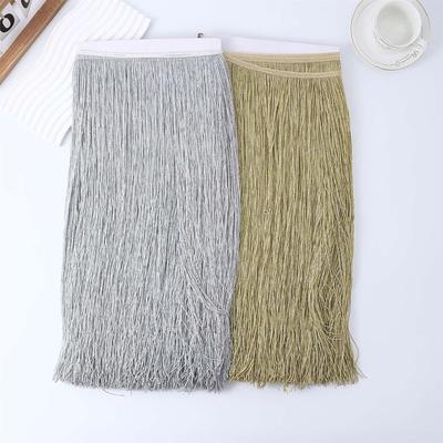 50Cm Gold Polyester Fringed Row Beard Latin Dance Dress Decorative Diy Dress Fringed Lace Clothing Accessory