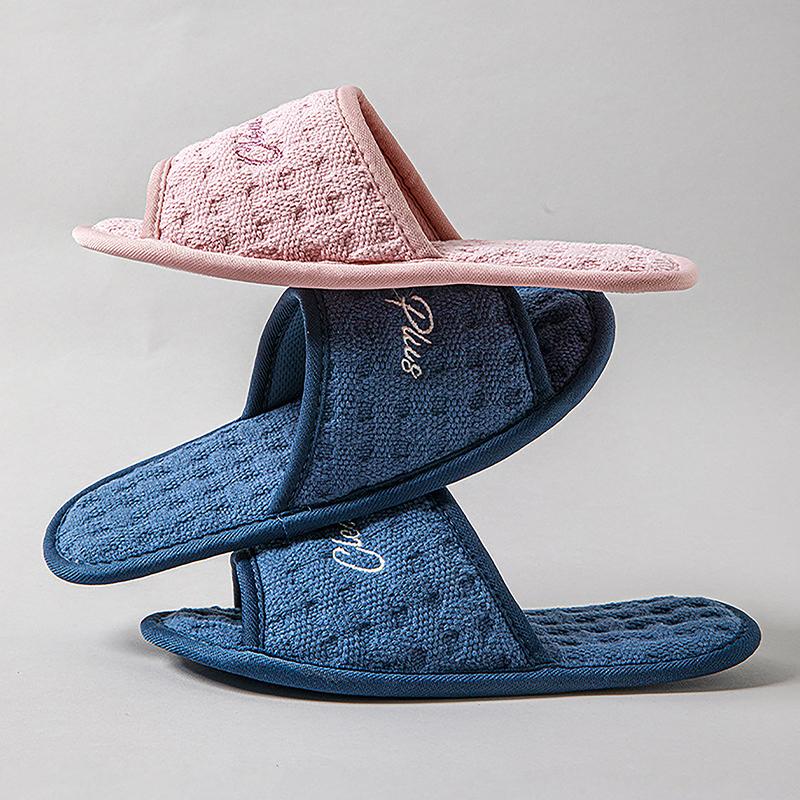 Cotton Casual Home Slippers for Women 2025 Designer Open Toe Slides House Soft Light Summer Elegant Shoes Ladies Flats One Size