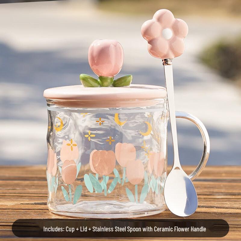 ZISIZ Tulip Heat-Resistant Glass Cup