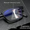 Multifocal Reading Glasses Anti-blue Light Men Women TR90 Frame Eyewear Finished Far Near Sight Eyeglasses Diopter +1.0 TO +4.0