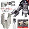 1-3PCS DN15/20 Pipe Threading Tool Hex Shank Die Internal External Threads 1/2&3/4 INCH Water Pipes PPR PVC MPP Detachable
