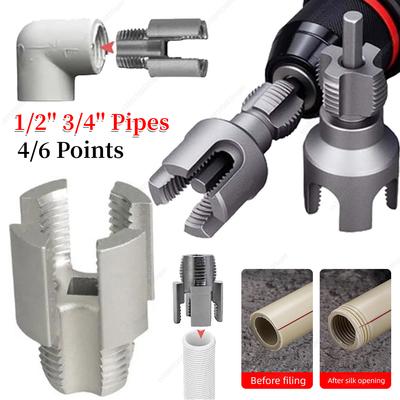 1-3 Stück DN15/20 Rohrgewindeschneider Sechskantschaft Gewindeschneider Innen- Außengewinde 1/2 & 3/4 ZOLL Wasserrohre PPR PVC MPP Abnehmbar