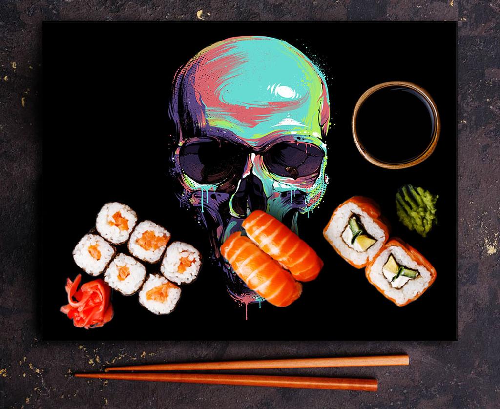 Szklana Płyta Deska Do Krojenia 52X40 Czarna