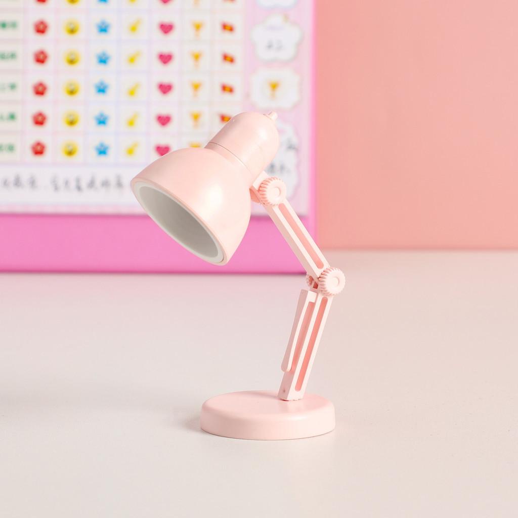 Lamp Mini Table Led Folding Portable Small Night Light Button Powered Battery