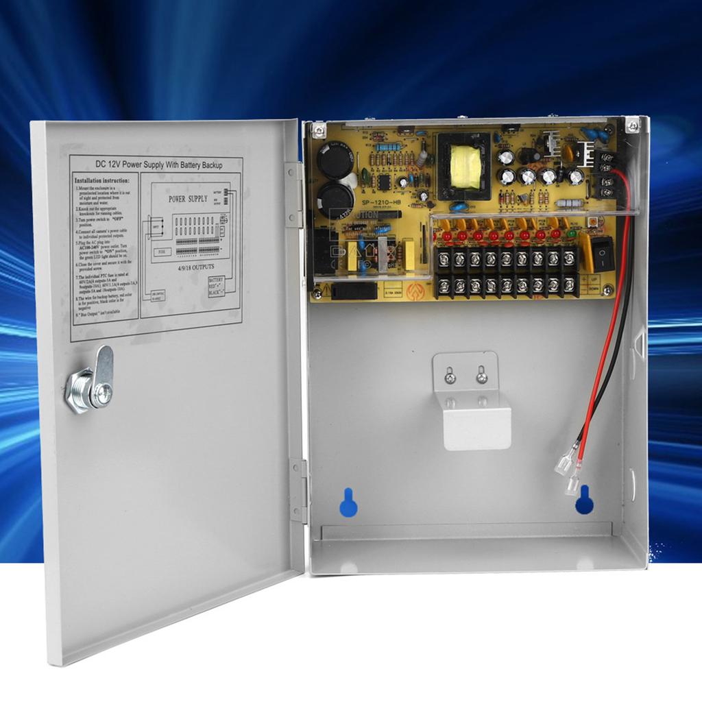 Napájacia skrinka pre riadenie prístupu UPS PWM 12V 10A s funkciou oneskoreného vypnutia