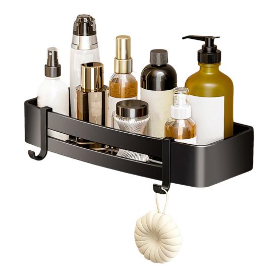 Storage Rack Aluminum Alloy Metal Body Corrosion-Resistant Corner Shelf Wall-Mounted Triangular Design Kitchen Bathroom Shelf